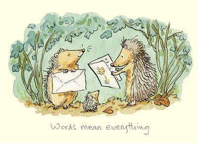 Two Bad Mice kaart Words Mean Everything