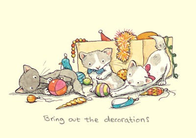 Two Bad Mice Kerstkaart Bring out the Decorations