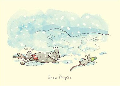 Two Bad Mice Kerstkaart Snow Angels