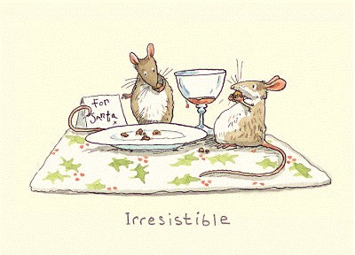 Two Bad Mice Kerstkaart Irresistable