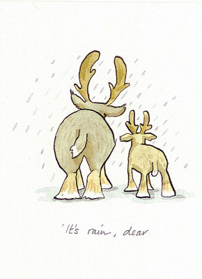 Two Bad Mice Kerstkaart It's Rain, Dear