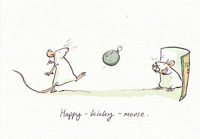 Two Bad Mice Kerstkaart Happy-Kicky-Mouse