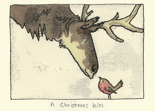 Two Bad Mice Kerstkaart A Christmas Kiss II