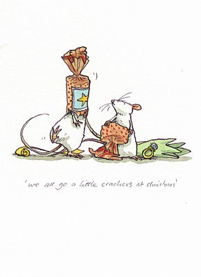 Two Bad Mice Kerstkaart We all go a little crackers at christmas