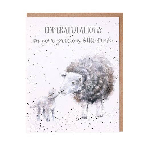 Wrendale Designs kaart Congratulations on your precious little lamb