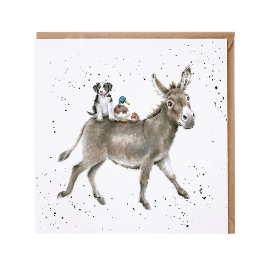 Wrendale Designs kaart The donkey ride