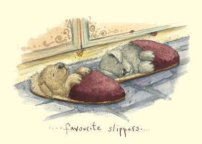 Two Bad Mice kaart ....favourite slippers.....