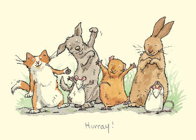 Two Bad Mice kaart Hurray!