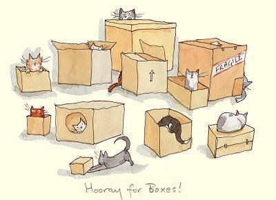 Two Bad Mice kaart Hooray for Boxes!