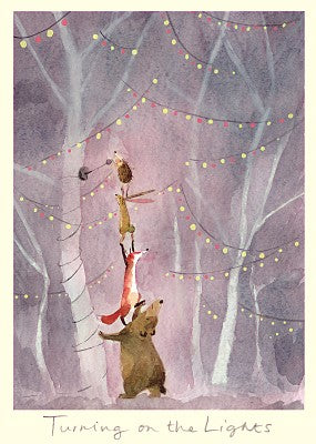 Two Bad Mice Kerstkaart Turning on the Lights