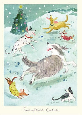 Two Bad Mice Kerstkaart Snowflake Catch