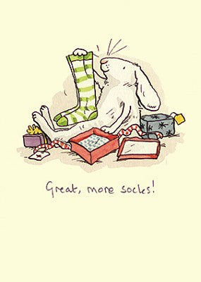 Two Bad Mice Kerstkaart Great, more Socks!