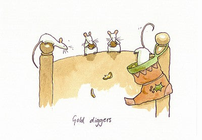 Two Bad Mice Kerstkaart Gold Diggers