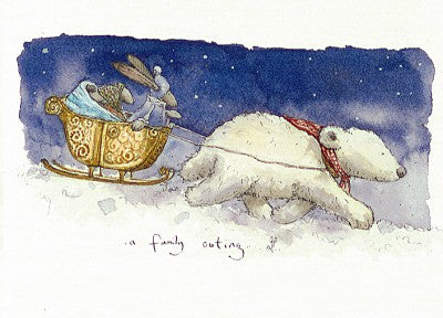 Two Bad Mice Kerstkaart A family Outing